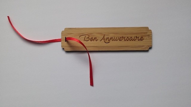 message en bambou BON ANNIVERSAIRE