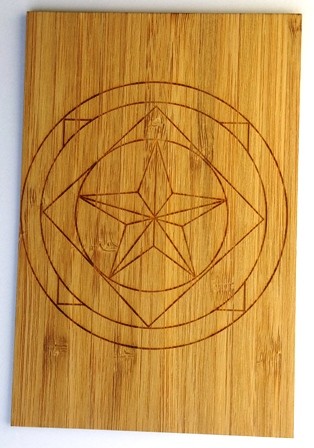 carte en bambou mandala